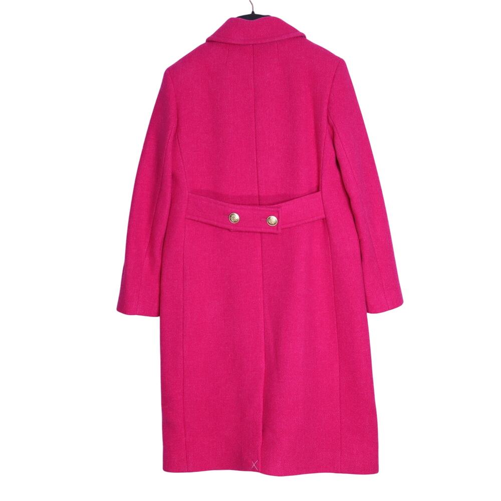 J. CREW Warwick Top Coat NWT Pink Italian Wool Blend Stadium Cloth Women's 00 - Picture 7 of 10